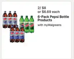 Walgreens 6-Pack Pepsi Bottle Products offer