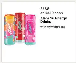 Walgreens Alani Nu Energy Drinks offer