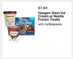 Walgreens Haagen-Dazs Ice Cream or Nestle Frozen Treats offer