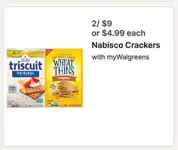 Walgreens Nabisco Crackers offer