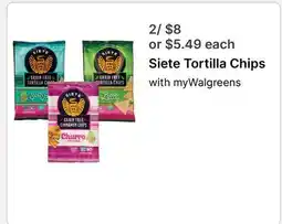 Walgreens Siete Tortilla Chips offer
