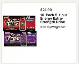 Walgreens 10-Pack 5-Hour Energy Extra- Strength Drink offer