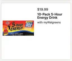 Walgreens 10-Pack 5-Hour Energy Drink offer