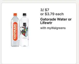Walgreens Gatorade Water or Lifewtr offer