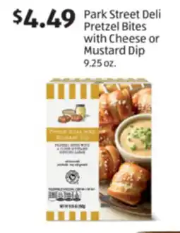Aldi Park Street Deli Pretzel Bites with Cheese or Mustard Dip offer