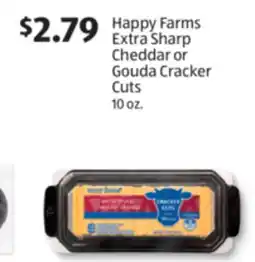 Aldi Happy Farms Extra Sharp Cheddar or Gouda Cracker Cuts offer