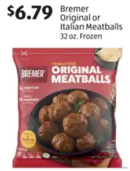 Aldi Bremer Original or Italian Meatballs offer