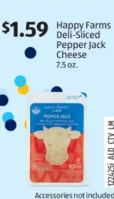 Aldi Happy Farms Deli-Sliced Pepper Jack Cheese offer