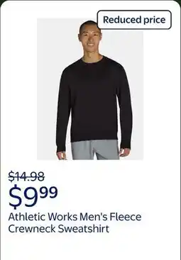 Walmart Athletic Works Men's & Big Men's Fleece Crewneck Sweatshirt offer