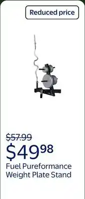 Walmart Fuel Pureformance Standard 1 in. Weight Plate Stand - Black offer