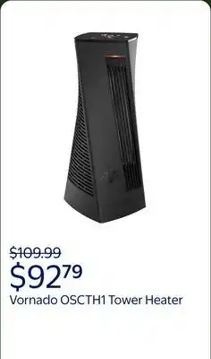 Walmart Vornado OSCTH1 Whole Room Oscillating Tower Heater offer