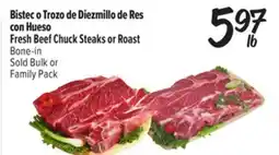 El Super Fresh Fresh Beef Chuck Steaks or Roast Bone-in offer