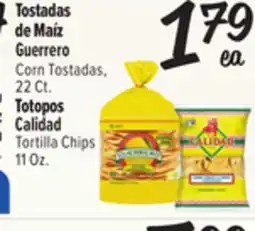 El Super Fresh Guerrero Corn Tostadas 22 Ct., Calidad Tortilla Chips 11 Oz offer