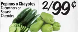 El Super Fresh Cucumbers or Squash Chayotes offer