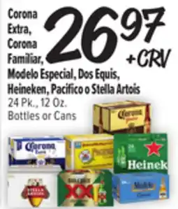 El Super Fresh Corona Extra, Corona Familiar, Modelo Especial, Dos Equis, Heineken, Pacifico o Stella Artois offer
