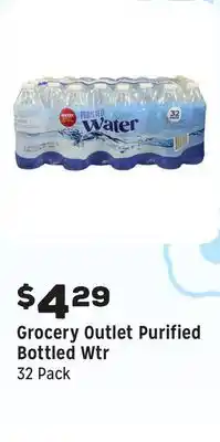 Grocery Outlet Purified Bottled Wtr offer