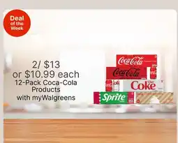 Walgreens 12-Pack Coca-Cola Products offer
