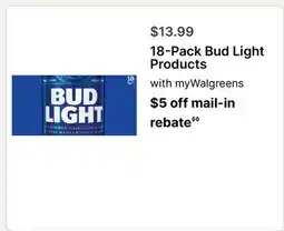 Walgreens 18-Pack Bud Light Products offer