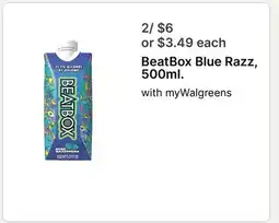 Walgreens BeatBox Blue Razz, 500ml offer