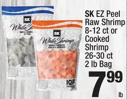 Super King Markets SK EZ Peel Raw Shrimp 8-12 ct or Cooked Shrimp 26-30 ct 2 lb Bag offer