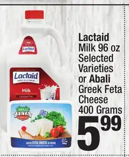 Super King Markets Lactaid Milk 96 oz or Abali Greek Feta Cheese 400 Grams offer