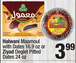 Super King Markets Halwani Maamoul with Dates 16.9 oz or Ziyad Deglet Pitted Dates 24 oz offer