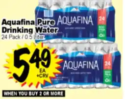 Superior Grocers Aquafina Pure Drinking Water offer