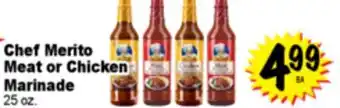 Superior Grocers Chef Merito Meat or Chicken Marinade offer