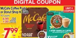 Superior Grocers McCafe Coffee Pods or Donut Shop K Cups offer