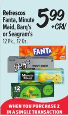 El Super Fanta, Minute Maid, Barq's or Seagram's offer