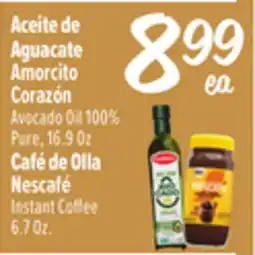 El Super Avocado Oil 100% Pure, 16.9 Oz Café de Olla Nescafé Instant Coffee 6.7 Oz offer