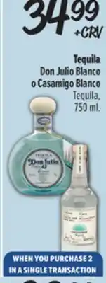 El Super Don Julio Blanco o Casamigo Blanco Tequila offer