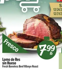 El Super Fresh Boneless Beef Ribeye Roast offer