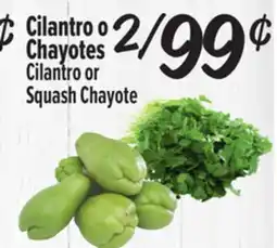 El Super Cilantro or Squash Chayote offer