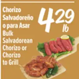 El Super Bulk Salvadorean Chorizo or Chorizo to Grill offer