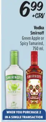 El Super Smirnoff Green Apple or Spicy Tamarind Vodka offer