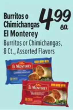 El Super El Monterey Burritos or Chimichangas offer