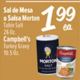 El Super Morton Table Salt 26 Oz. Campbell's Turkey Gravy 10.5 Oz offer