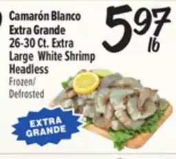 El Super 26-30Ct. Extra Large White ShrimpHeadless offer