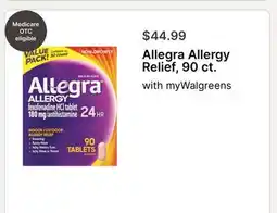 Walgreens Allegra Allergy Relief, 90 ct offer