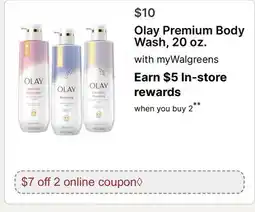 Walgreens Olay Premium Body Wash offer