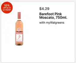 Walgreens Barefoot Pink Moscato offer