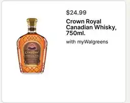 Walgreens Crown Royal Canadian Whisky, 750ml offer