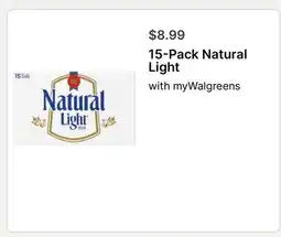 Walgreens 15-Pack Natural Light offer