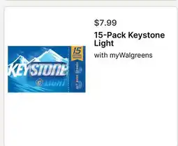 Walgreens 15-Pack Keystone Light offer