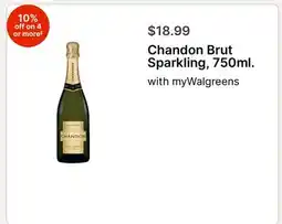 Walgreens Chandon Brut Sparkling, 750ml offer