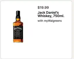 Walgreens Jack Daniel's Whiskey, 750ml offer