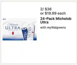 Walgreens 24-Pack Michelob Ultra offer
