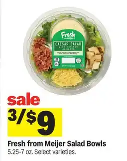 Meijer Fresh from Meijer Salad Bowls offer