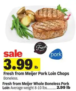 Meijer Fresh from Meijer Pork Loin Chops offer